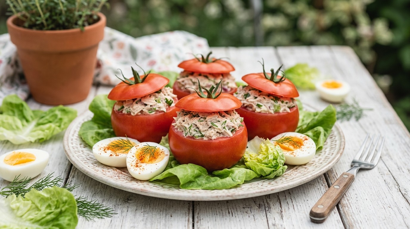 Gevulde Tomaten met Tonijn (koud Gerecht)