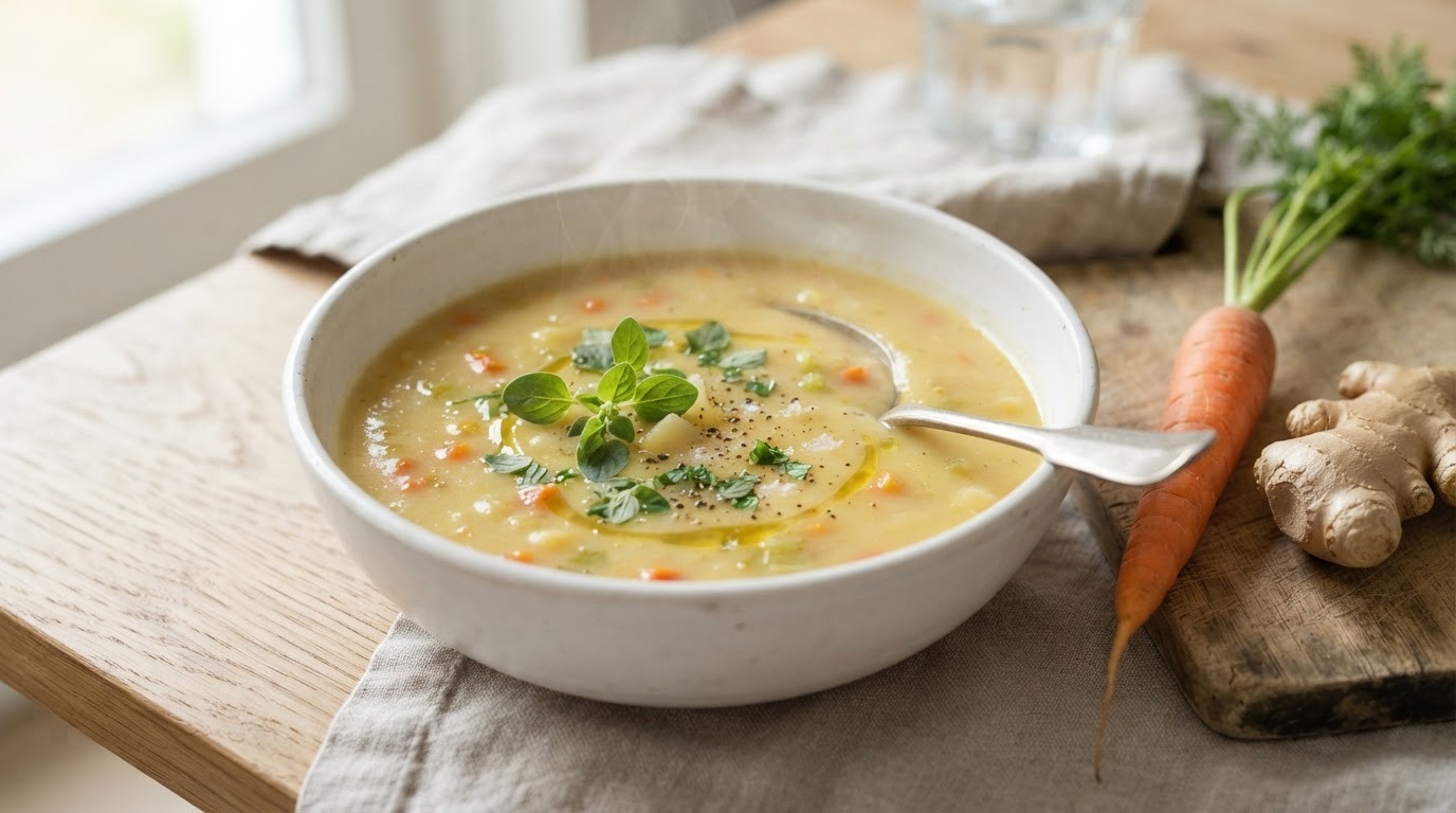 Gezonde aardappelsoep voor maag en darm