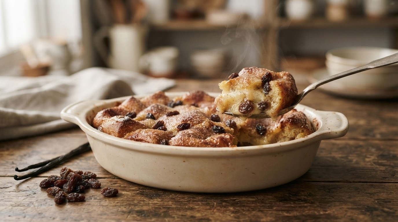 Gezonde broodpudding