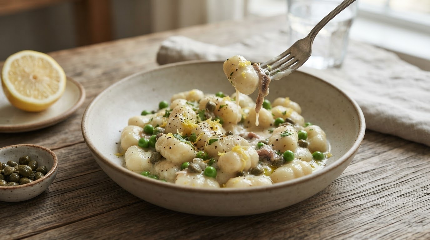 Gnocchi met ansjovis