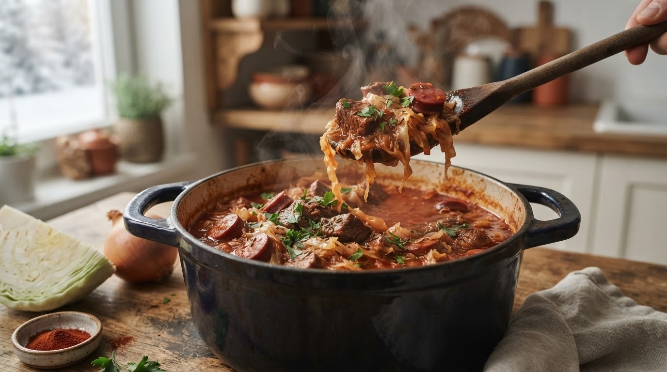 Goulash met witte kool