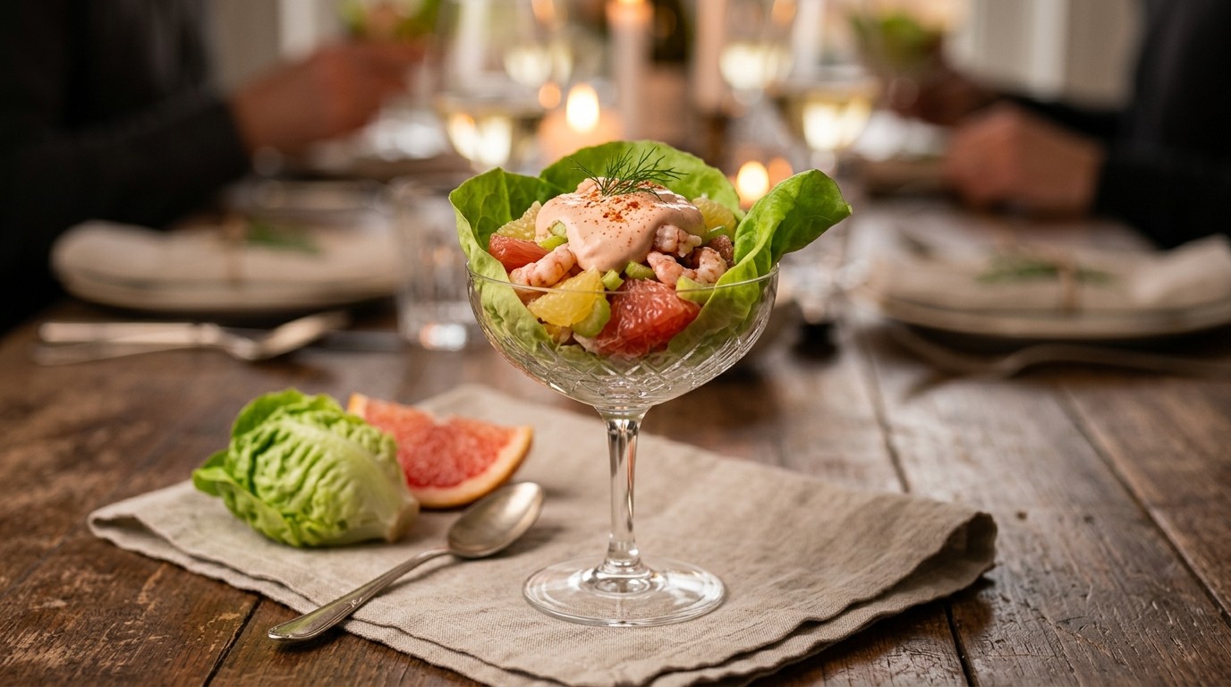 Grapefruit-garnalen Cocktail