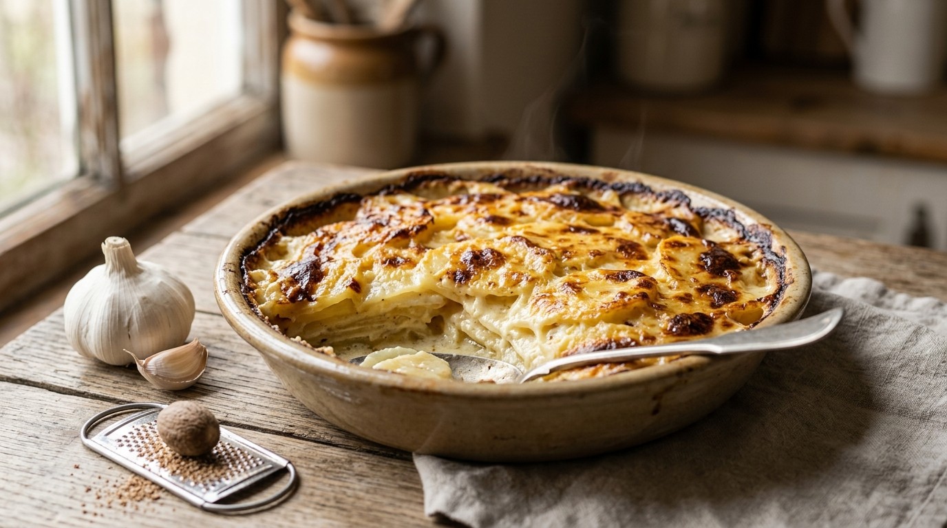 Gratin dauphinois: aardappelschotel