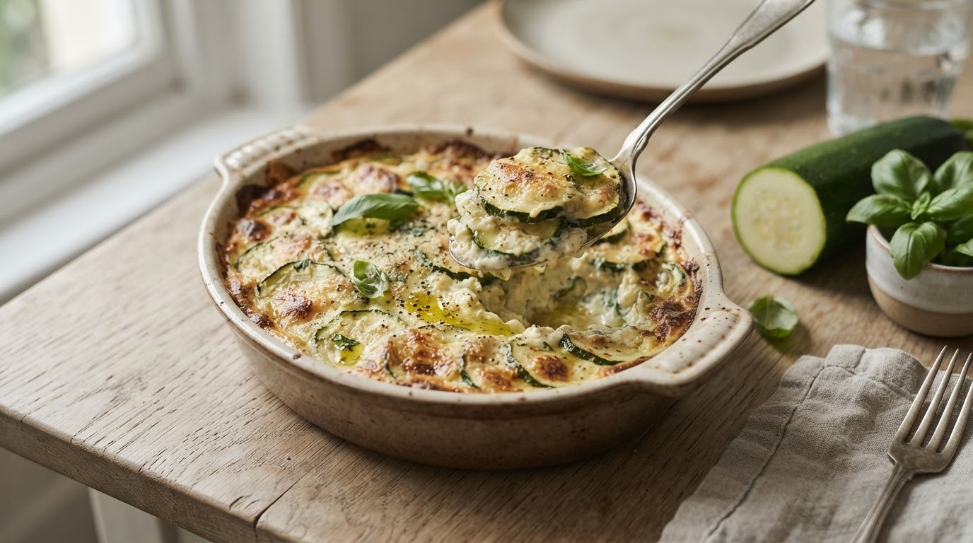 Gratin van courgettes met ricotta