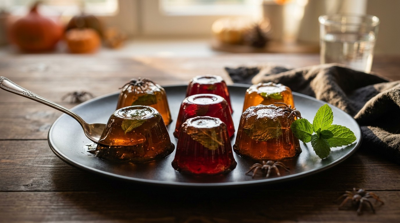 Griezelige Halloweenpuddinkjes