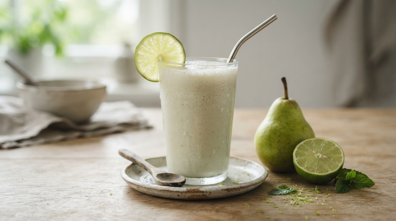 Groene smoothie: pastinaak-peer-iimoen