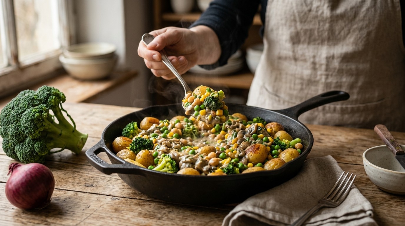 Groentepannetje met Champignonsaus