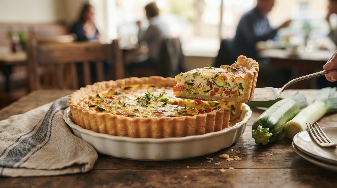Groentequiche met kruidenkaas