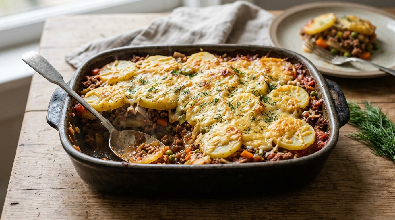Groenteschotel met Gehakt en Aardappelen