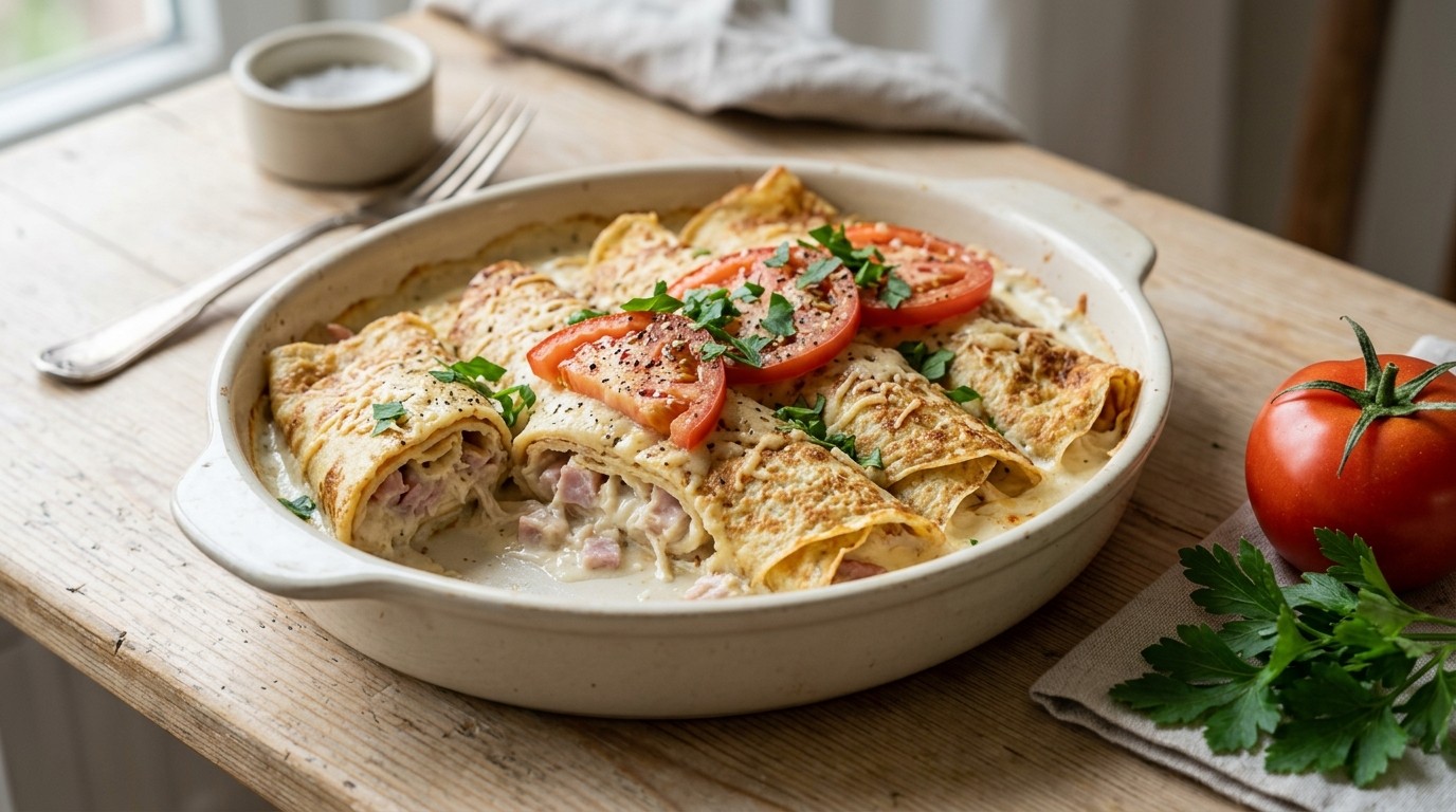 Ham en kippannekoekjes