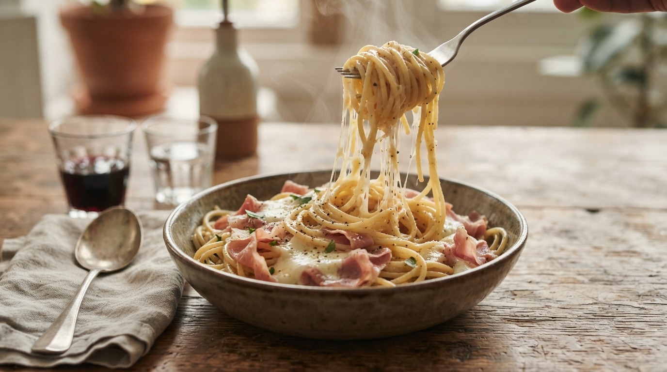 Ham-kaas spaghetti