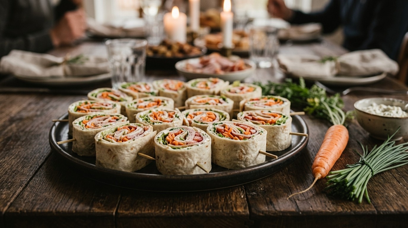 Ham-wortelwrap Voor Buffet