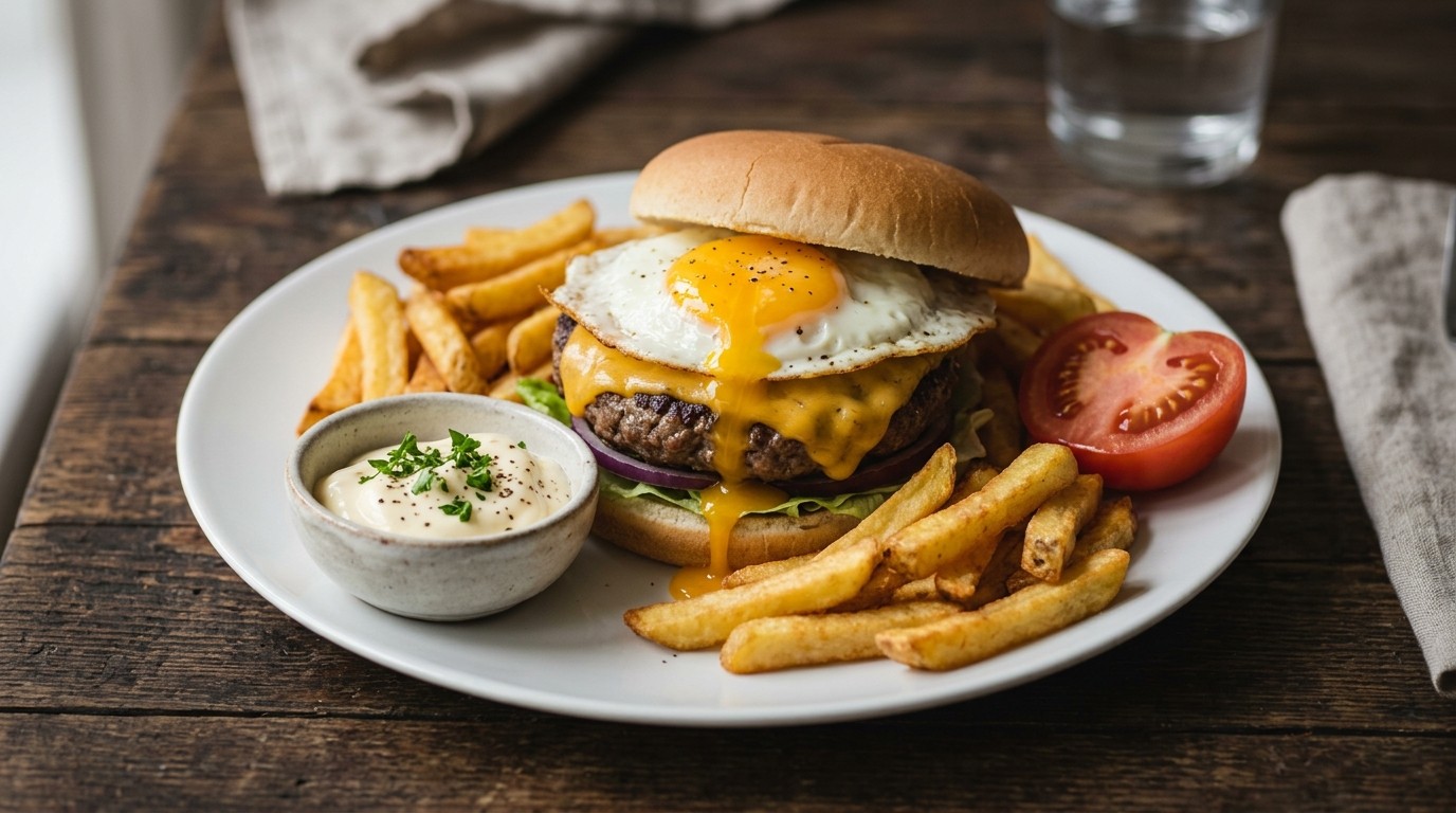 Hamburger patatje