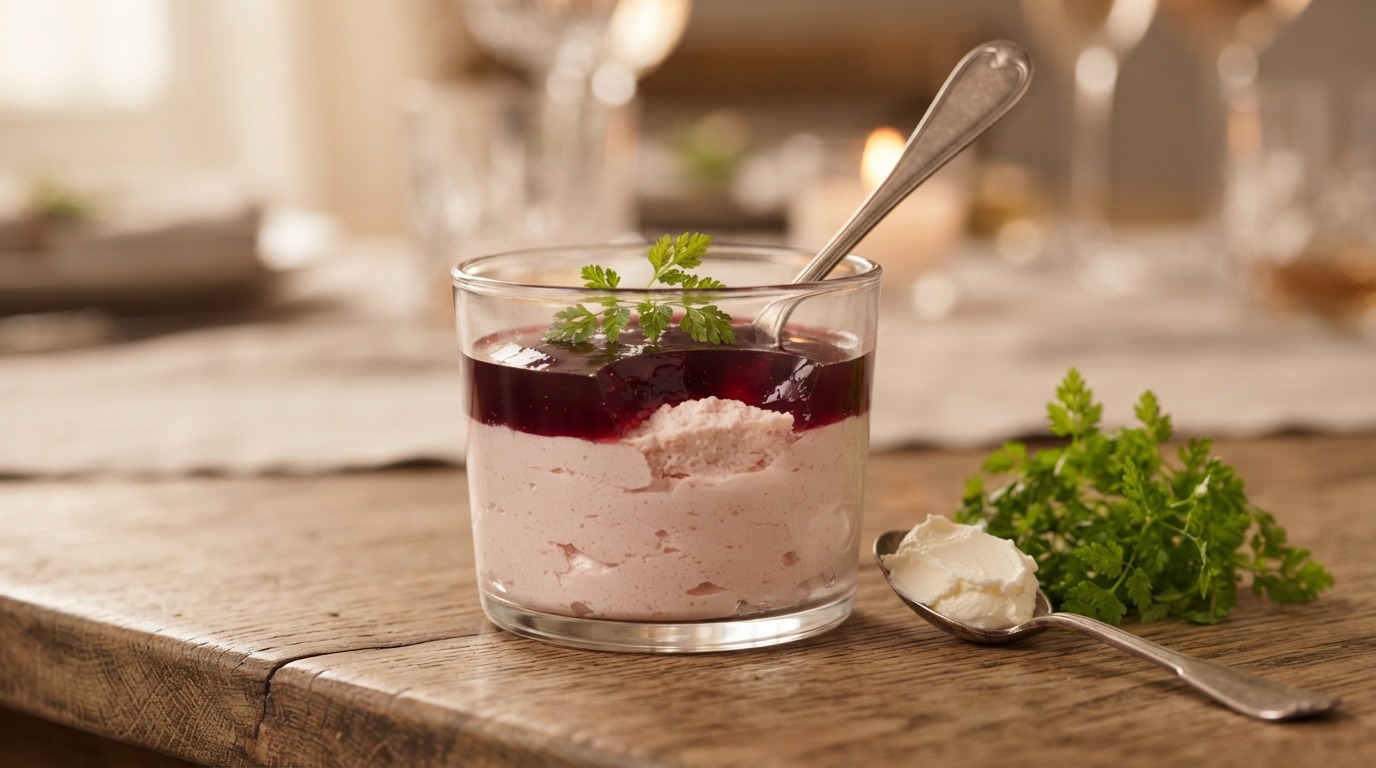 Hammousse met portgelei á la bulli