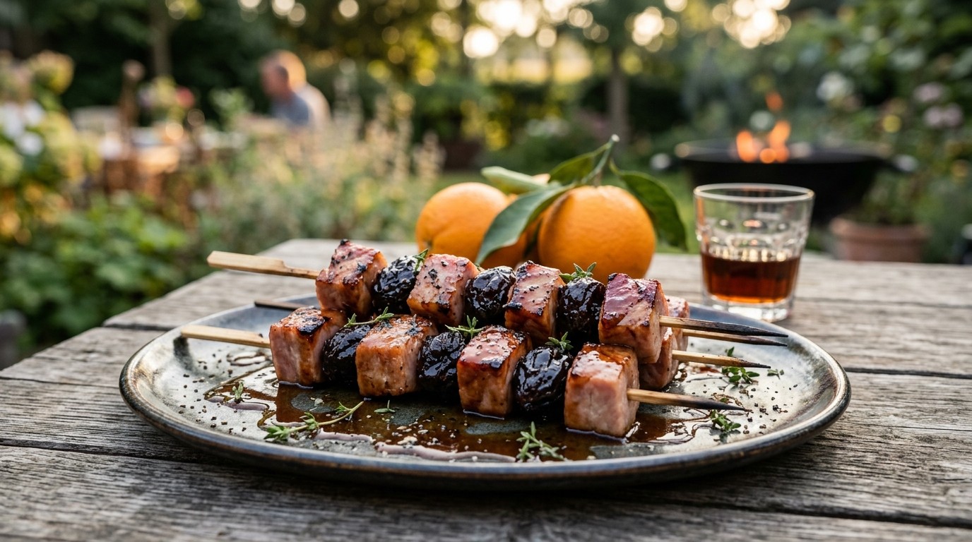 Hamspiesjes met gedroogde pruimen