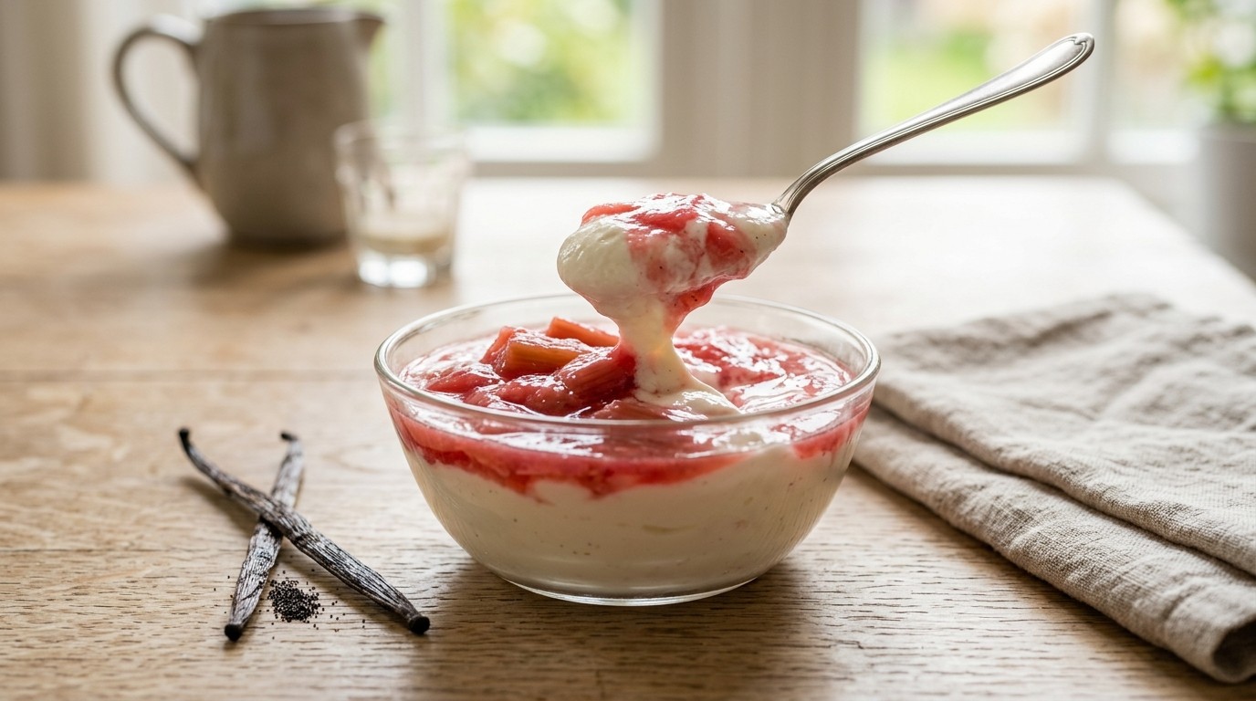 Hangop met Rabarbercompote