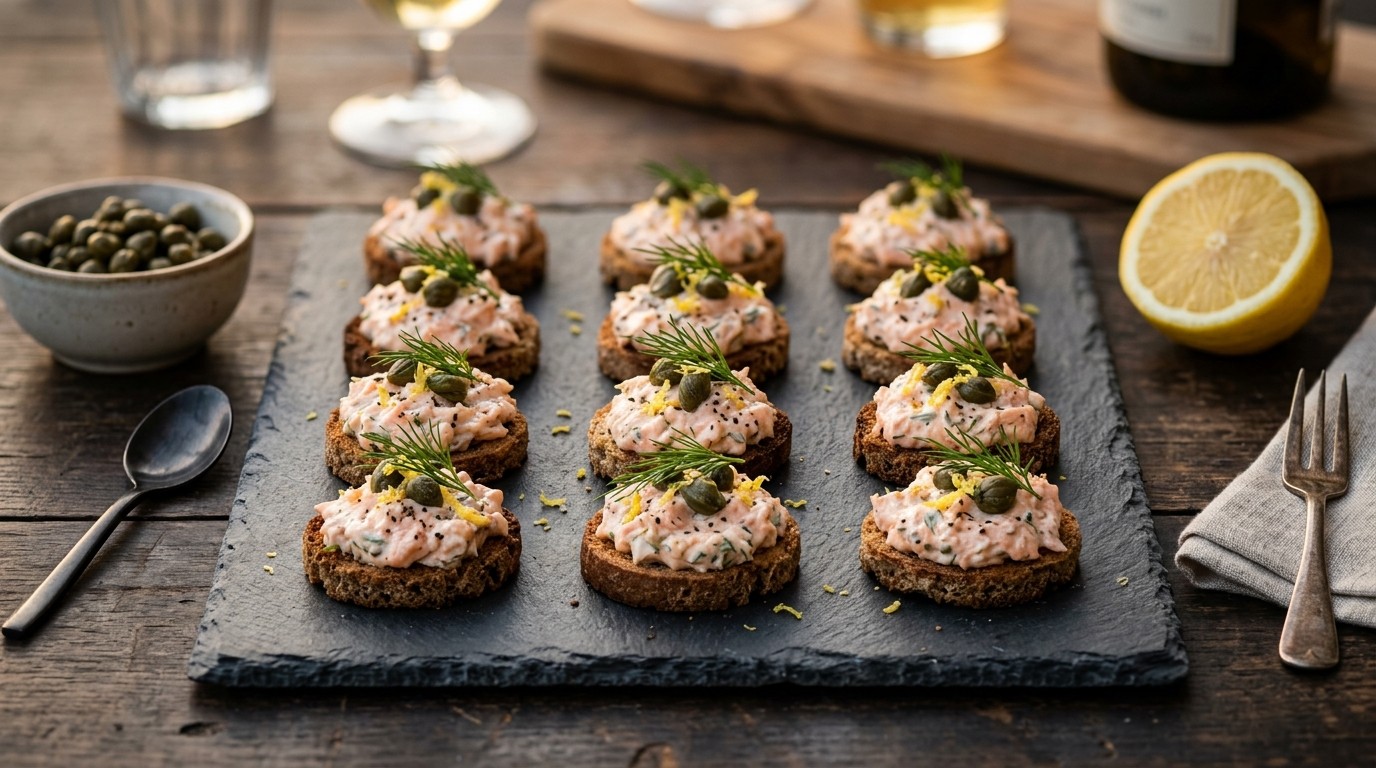 Hapje met Zalm en Kappertjes