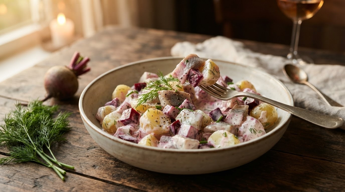 Haring-aardappelsalade