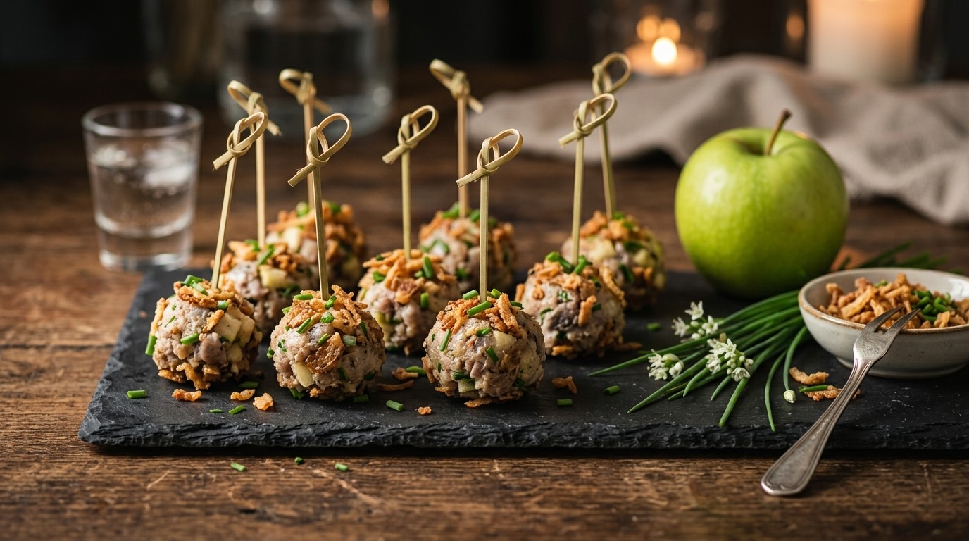 Haringballetjes met Appel en Uitjes