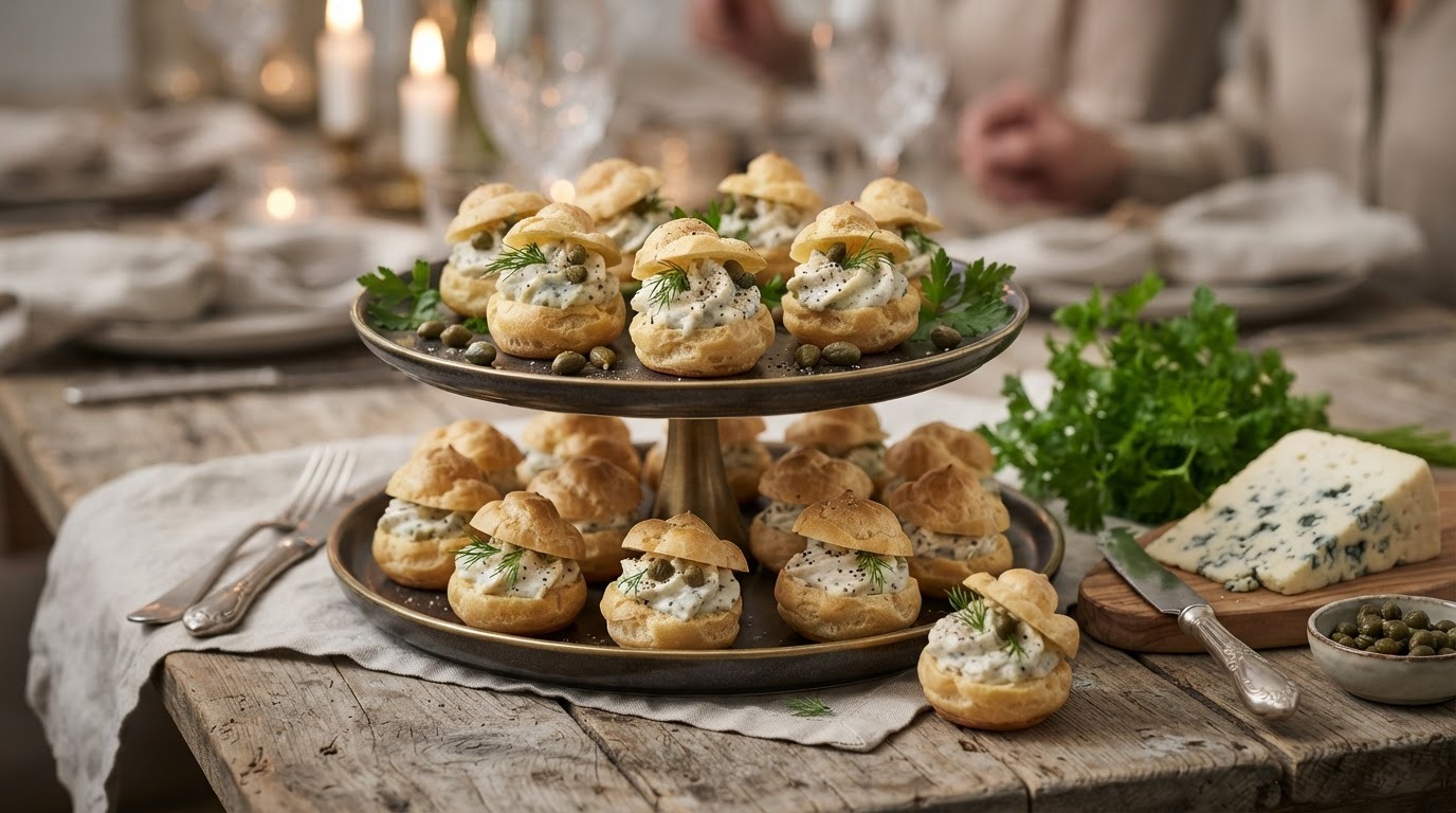 Hartig gevulde soesjes voor buffet
