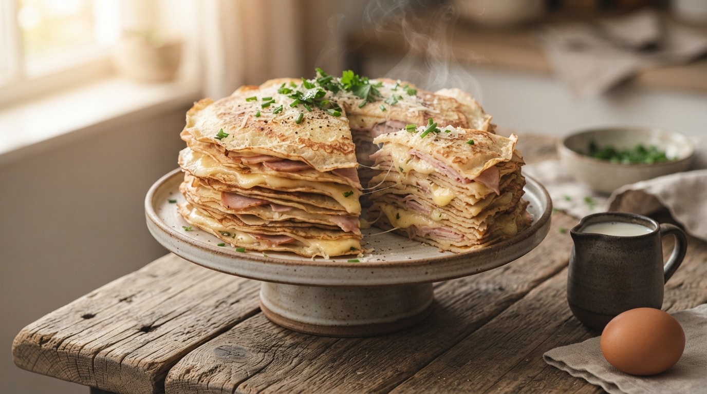 Hartige pannenkoekentaart