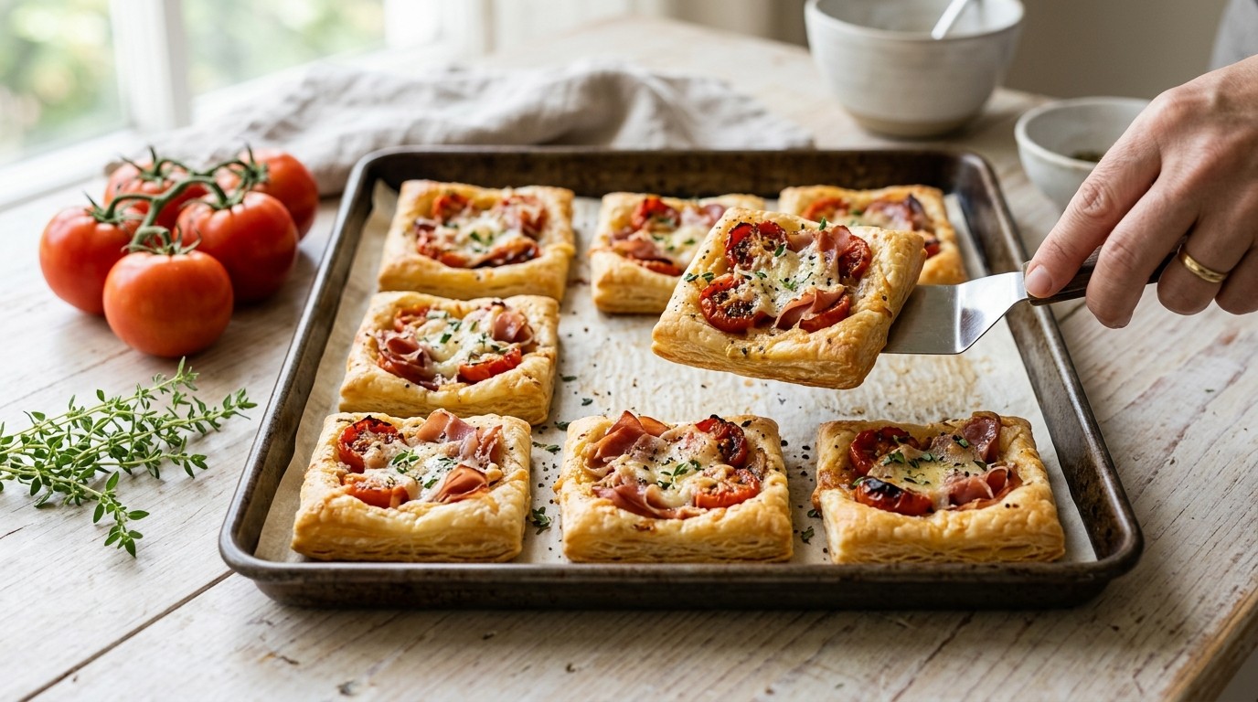 Hartige Taartjes met Tomaten, ham en Kaas