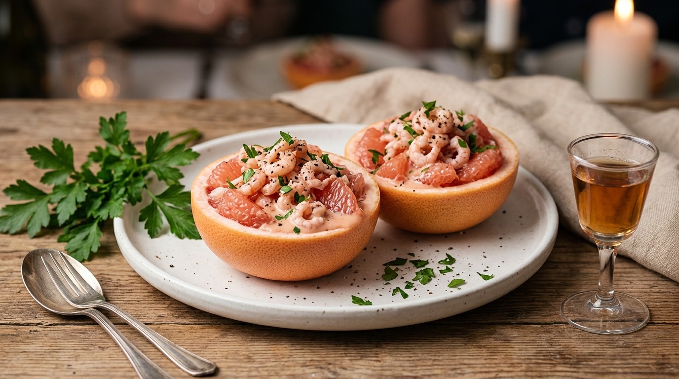 Hollandse Garnaaltjes met Grapefruit