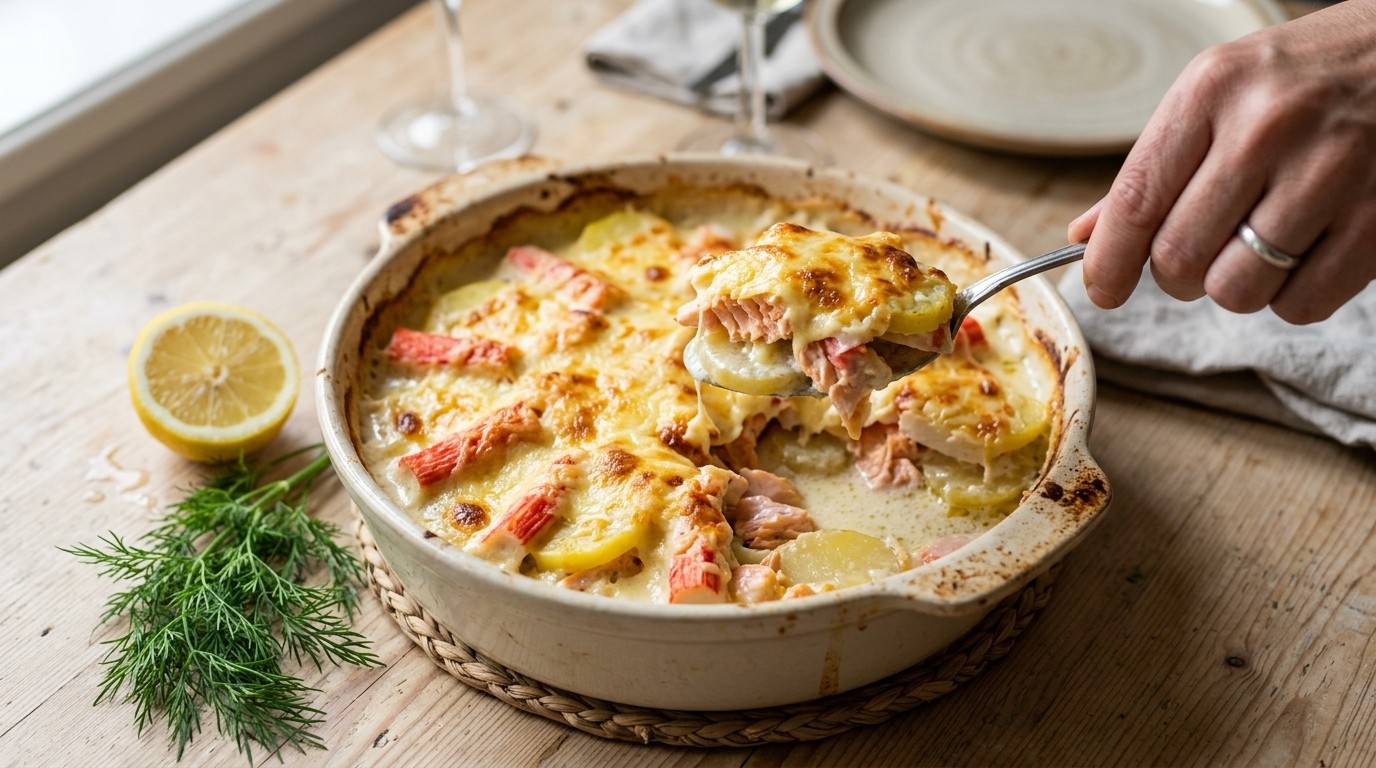 Homemade Ovenschotel Surimi Zalm
