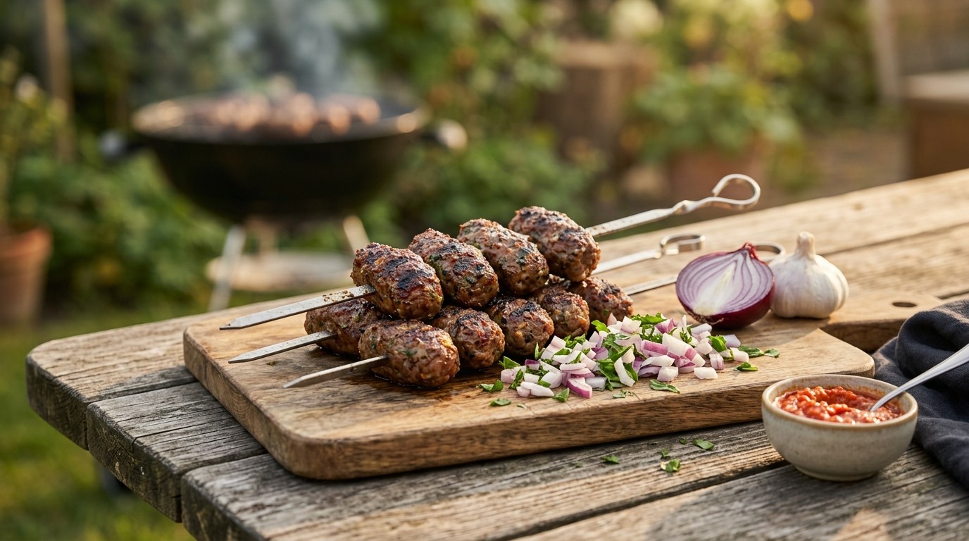 Hongaarse cevapcici spiesen