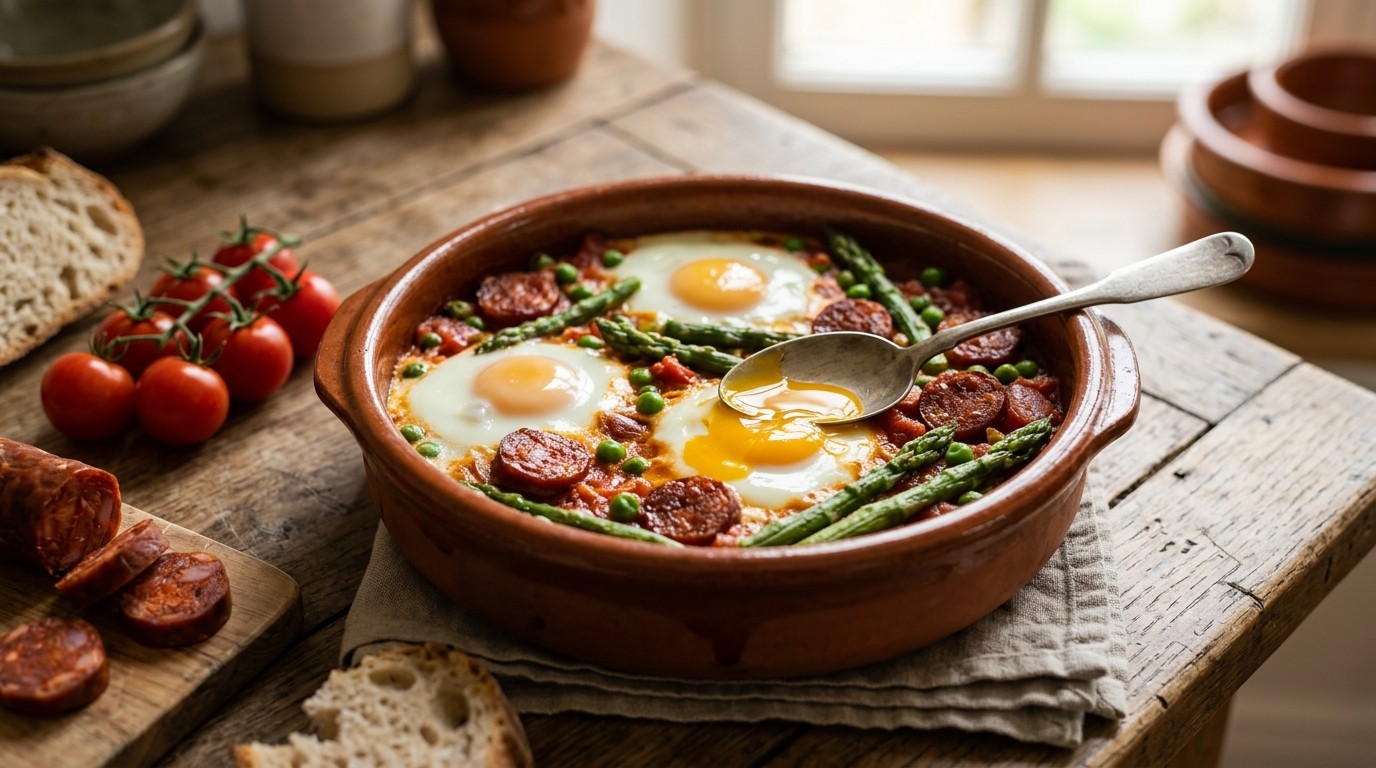 Huevos a la flamenca / Vlammende eitjes