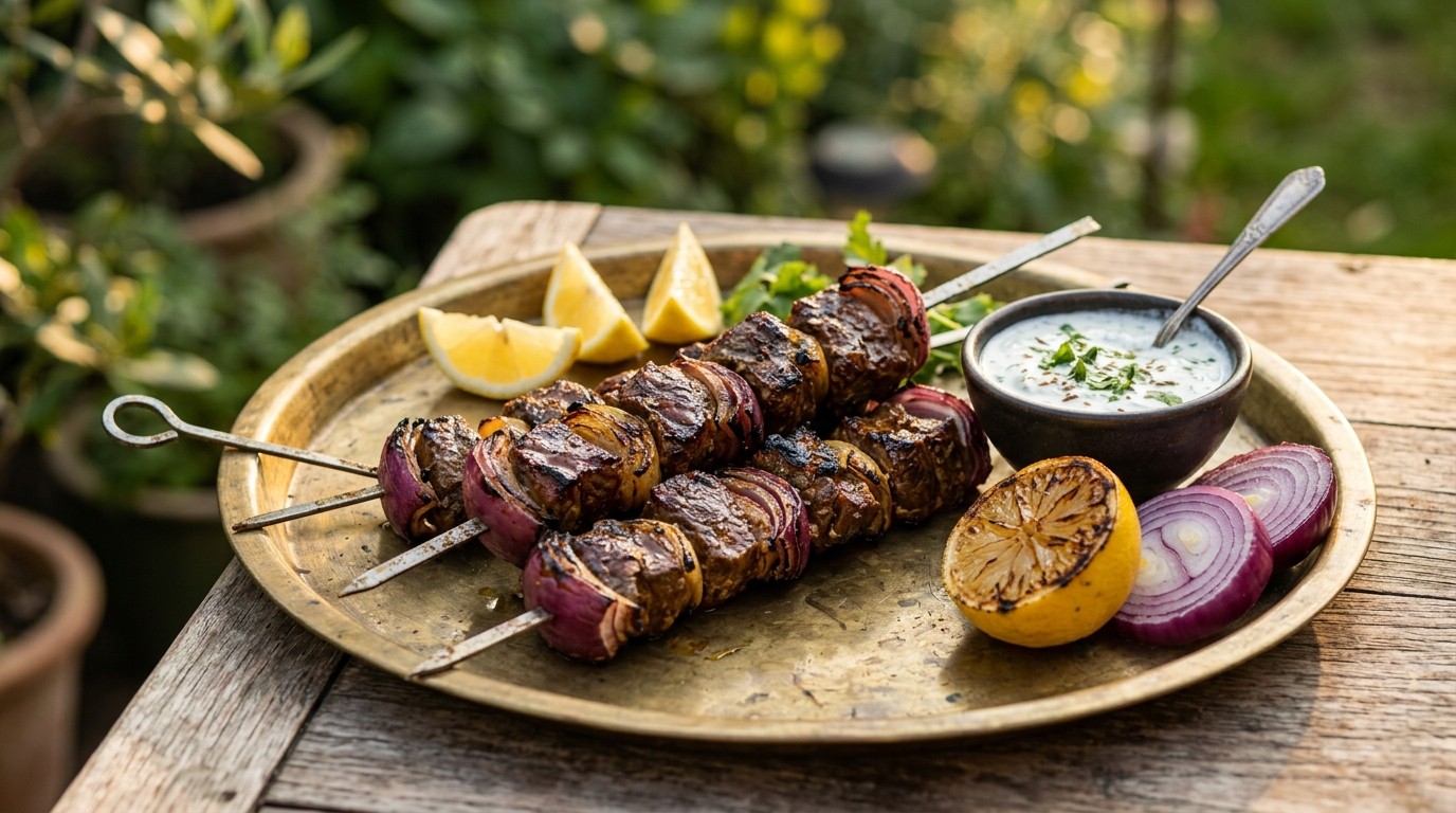 Husseini Kebab (Gemarineerde Lamsspiesjes)