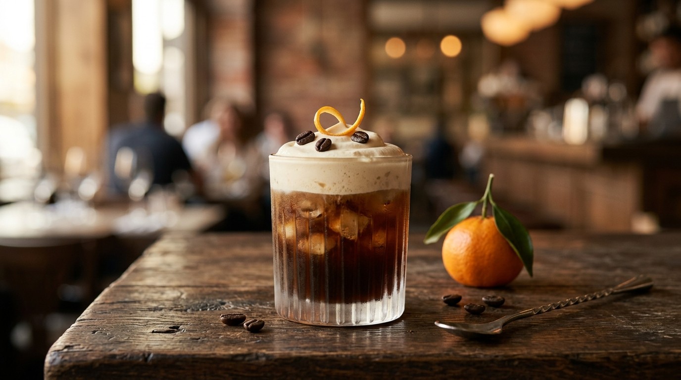 Iced espresso cocktail