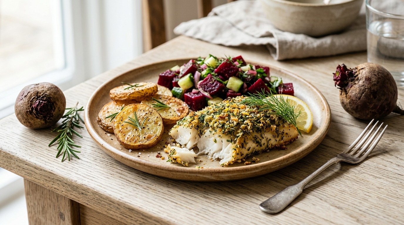 Iglovis met Bietensalade
