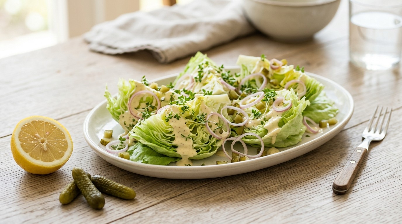 IJsbergsalade met sjalotjes