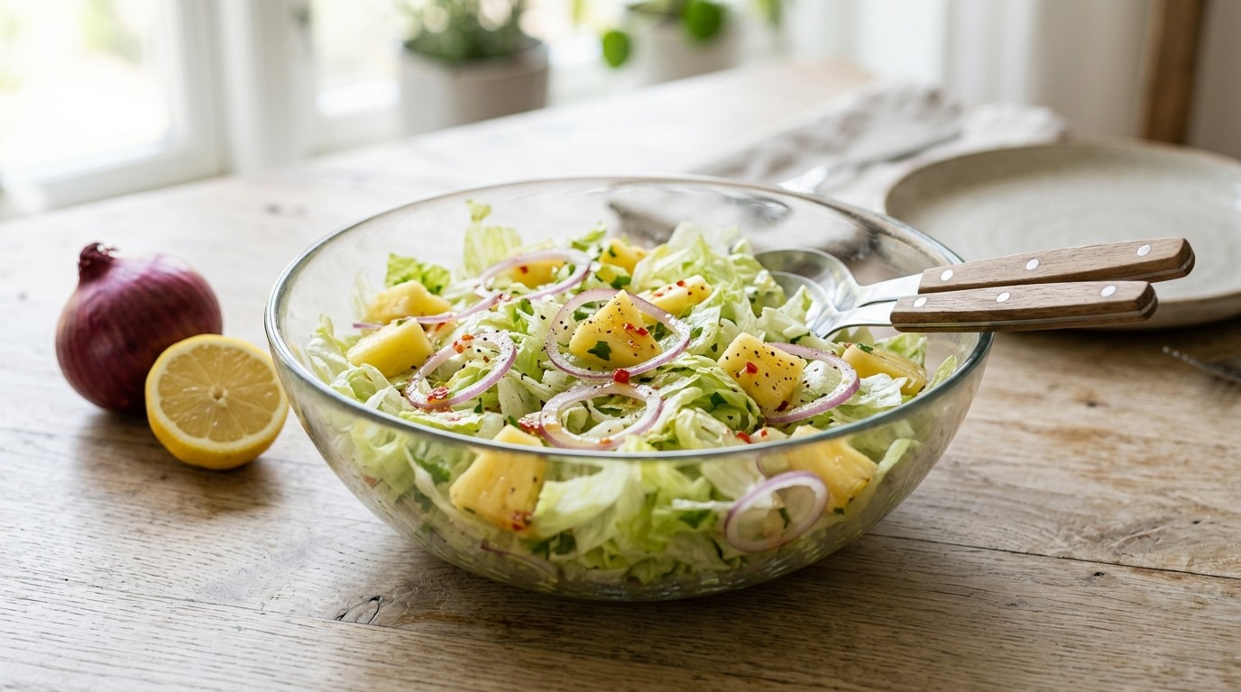 IJsbergsla met ananas