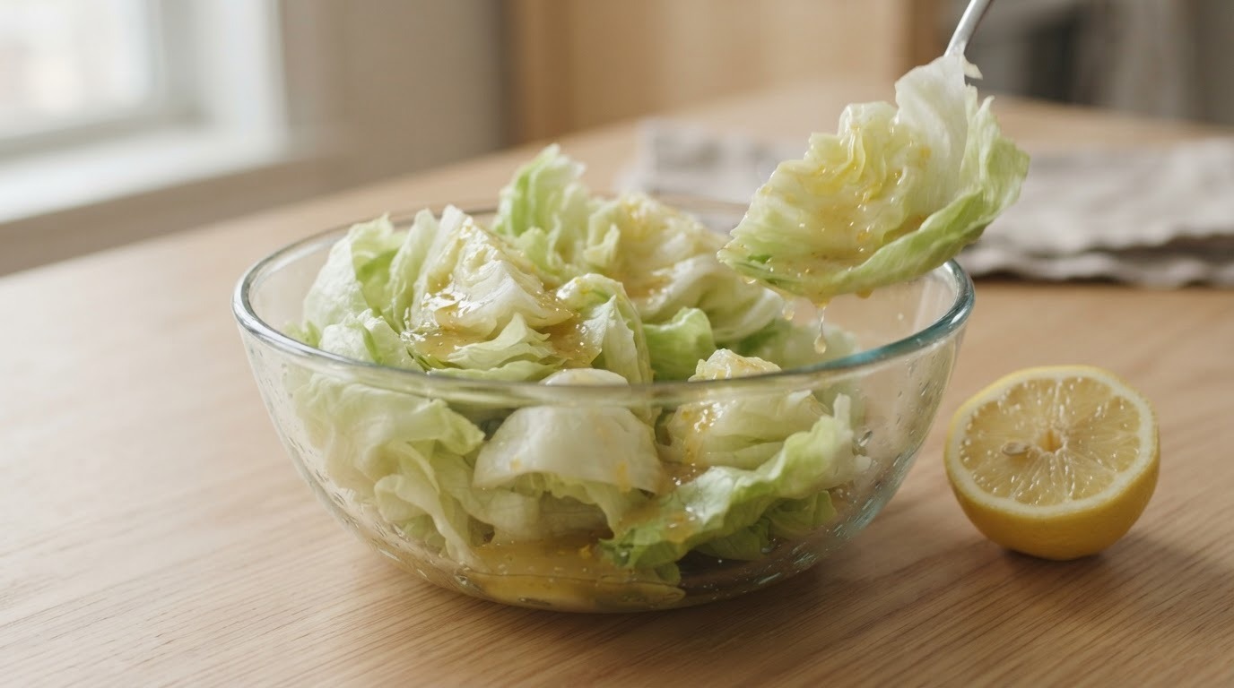 IJsbergsla met zoete dressingsaus