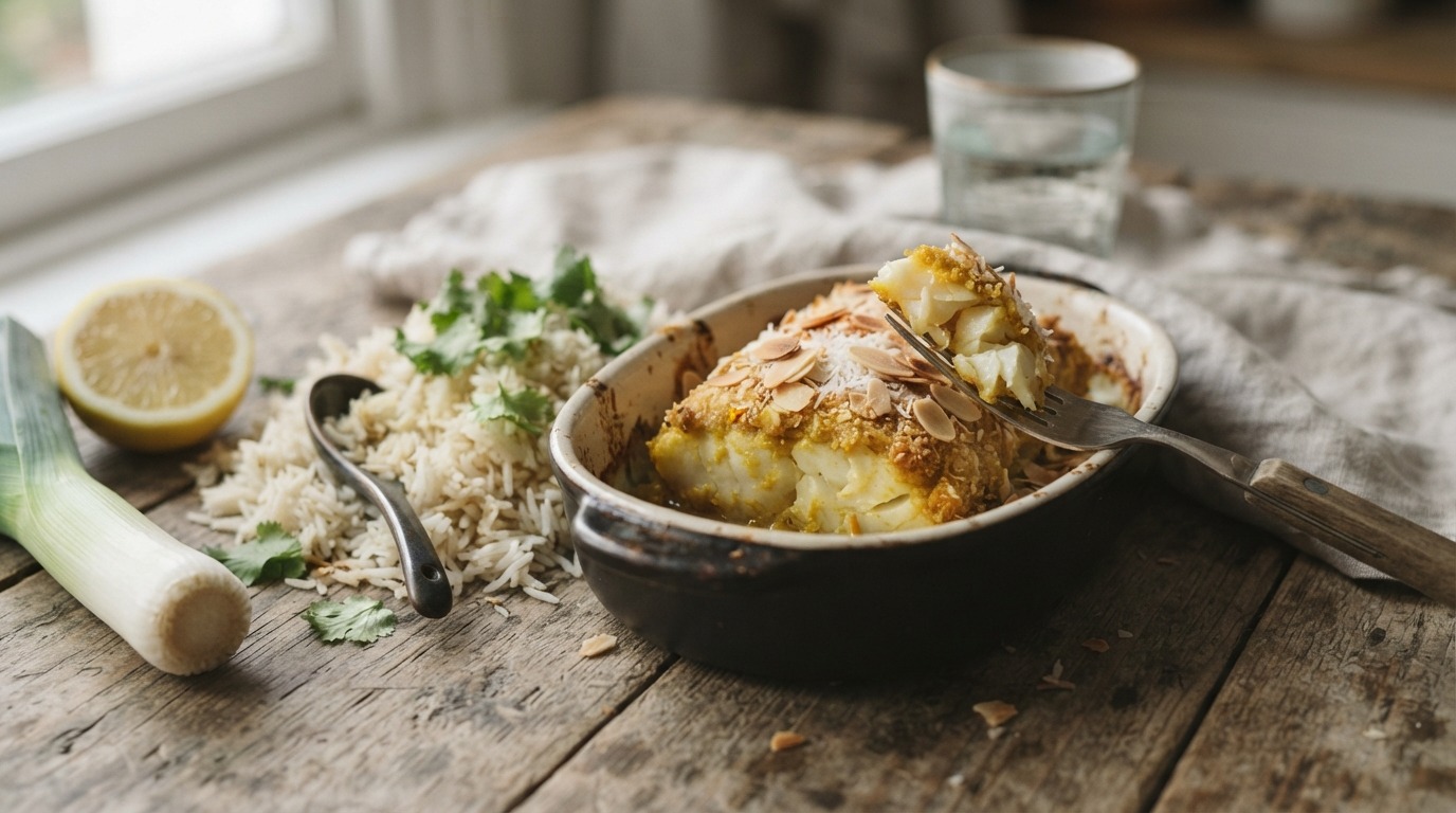 Indiase kabeljauwfilet uit de oven