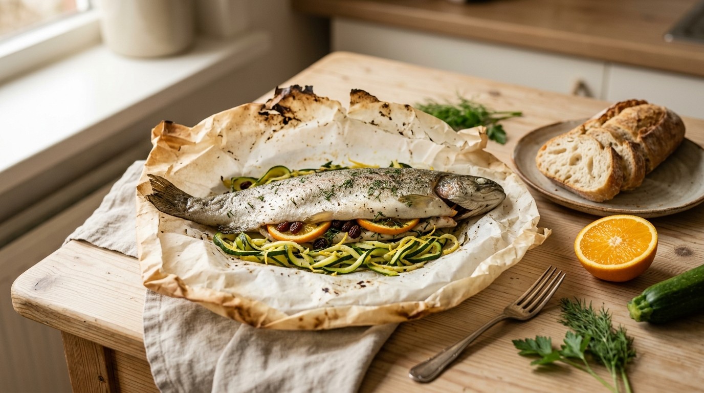 Ingepakte forel