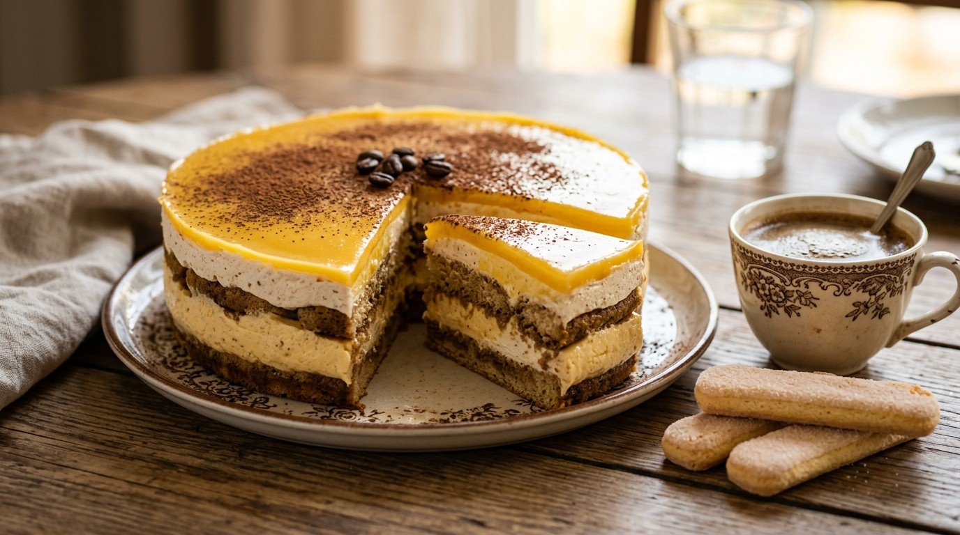 Irish-coffeetaart met Advocaatroom