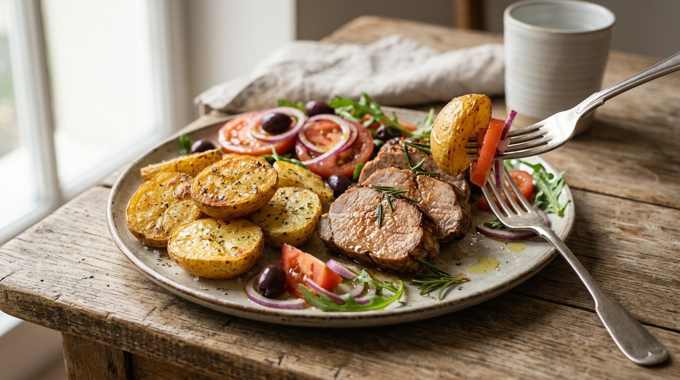 Italiaanse aardappeltjes met varkensfilet
