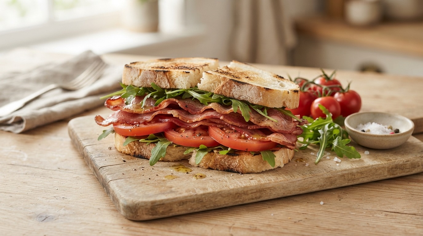 Italiaanse bacon-tomaat sandwich