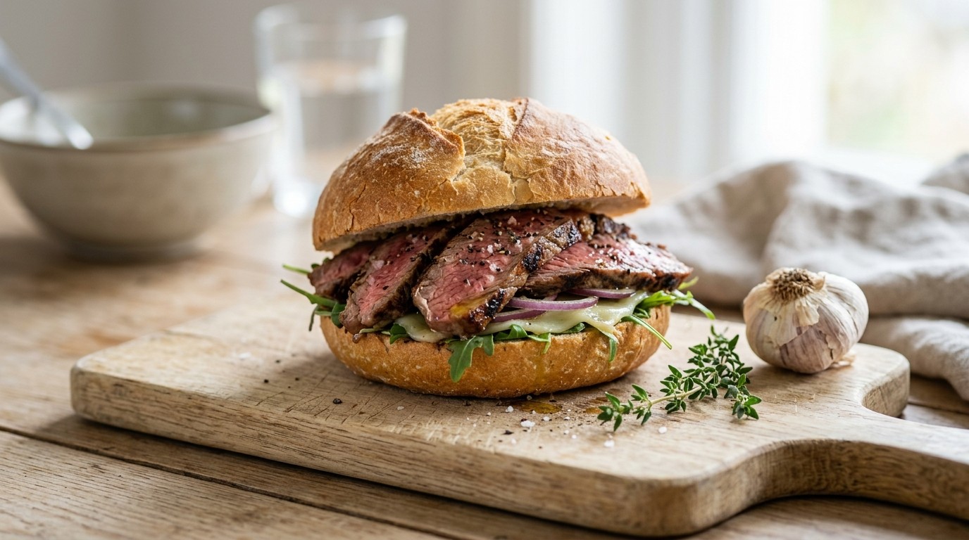 Italiaanse bol met gegrilde entrecote