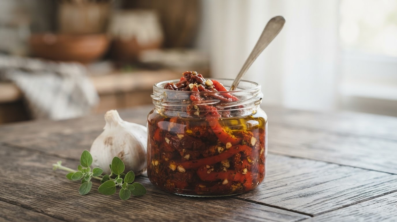 Italiaanse tomatenpaprikamarinade