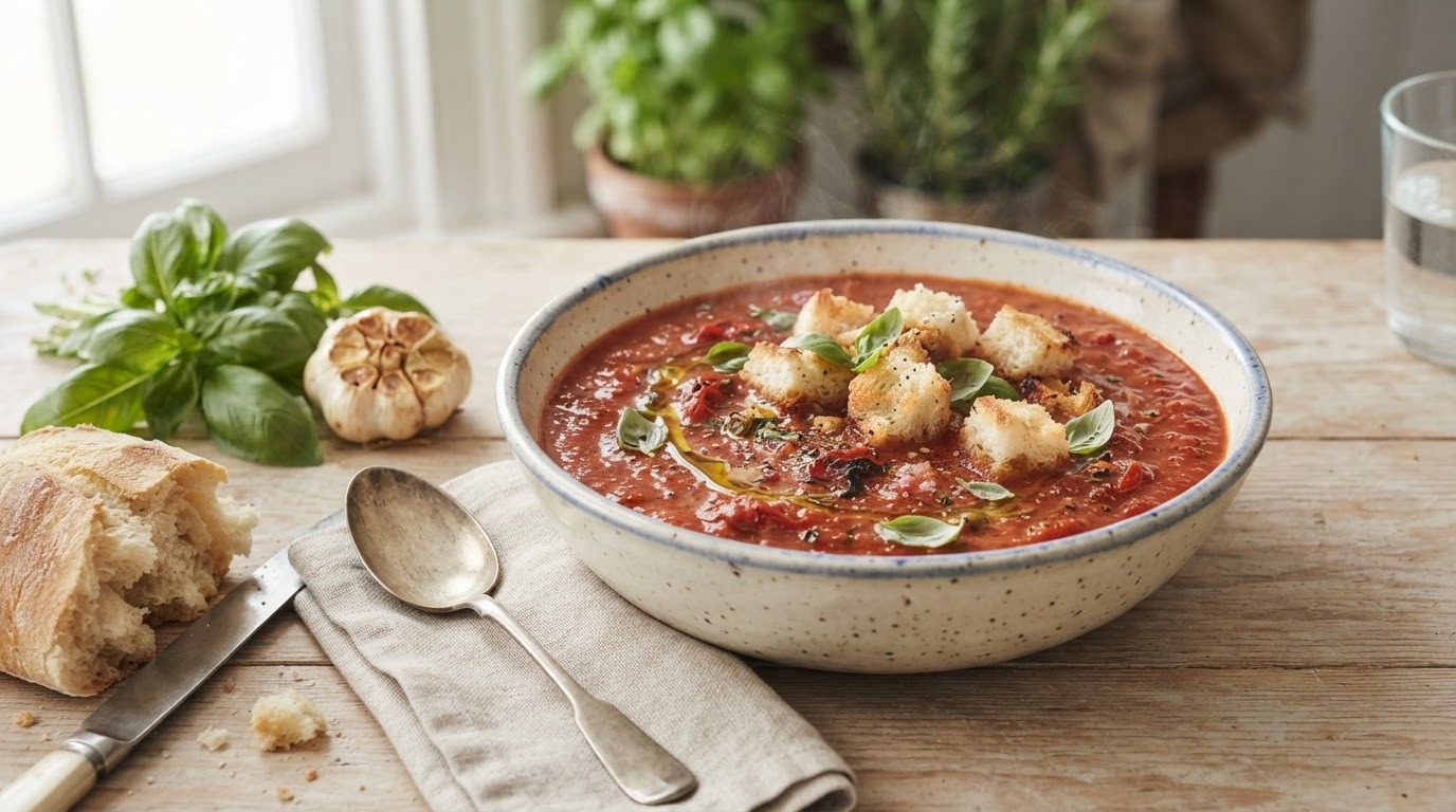 Italiaanse tomatensoep uit de oven