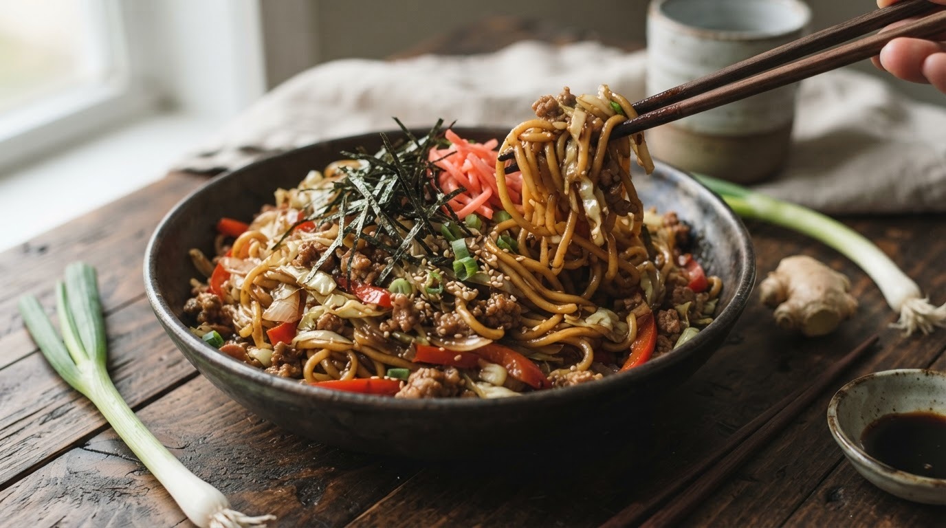 Japanse gebakken mie