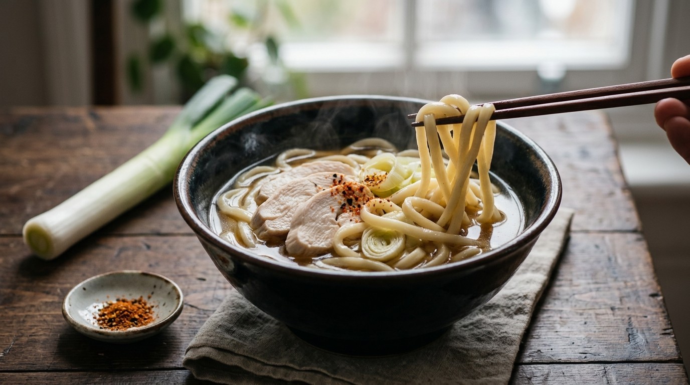 Japanse mie in bouillon