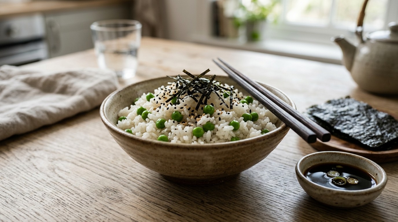 Japanse Rijst met Doperwten
