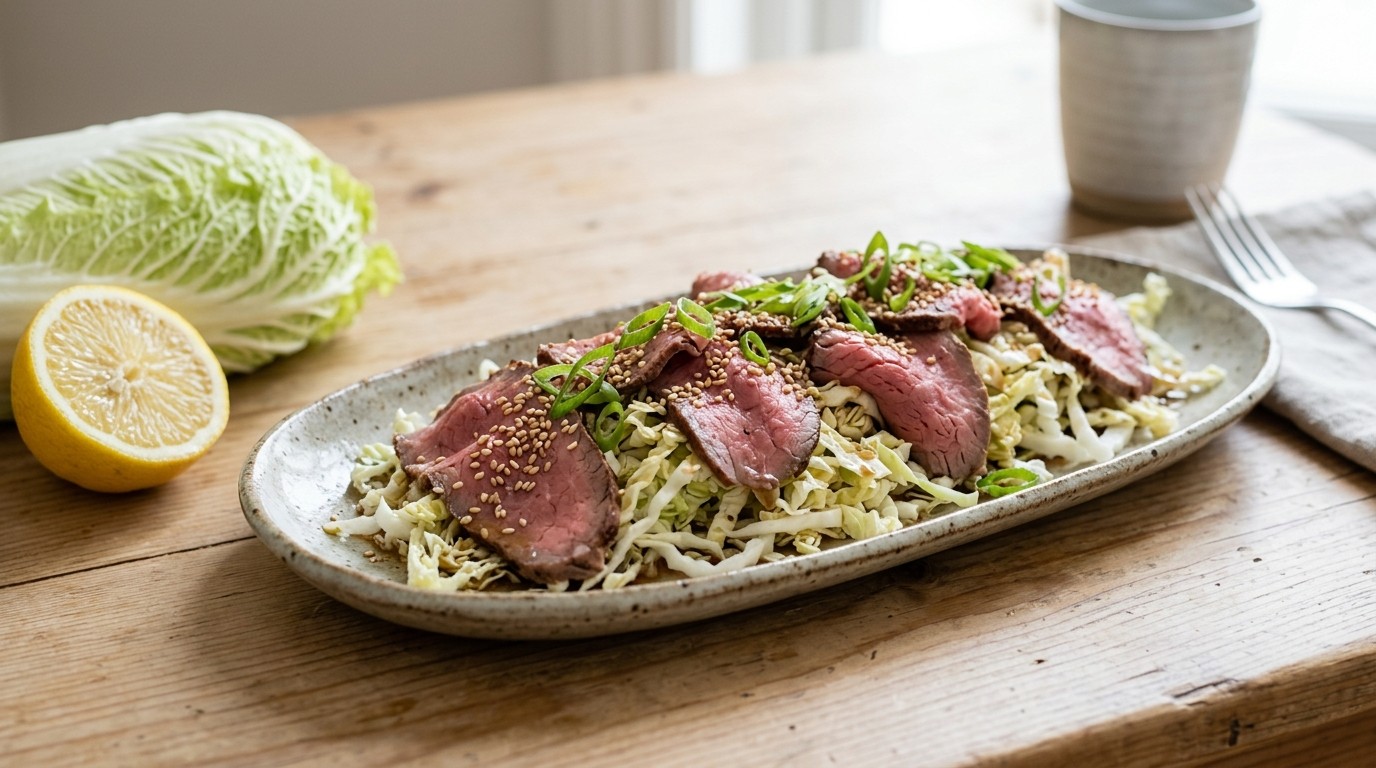 Japanse salade met rosbief