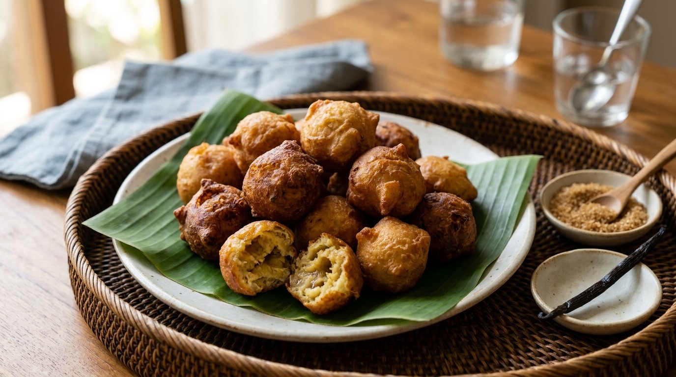 Jemput-Jemput Pisang (gefrituurde Bananen Bollen)