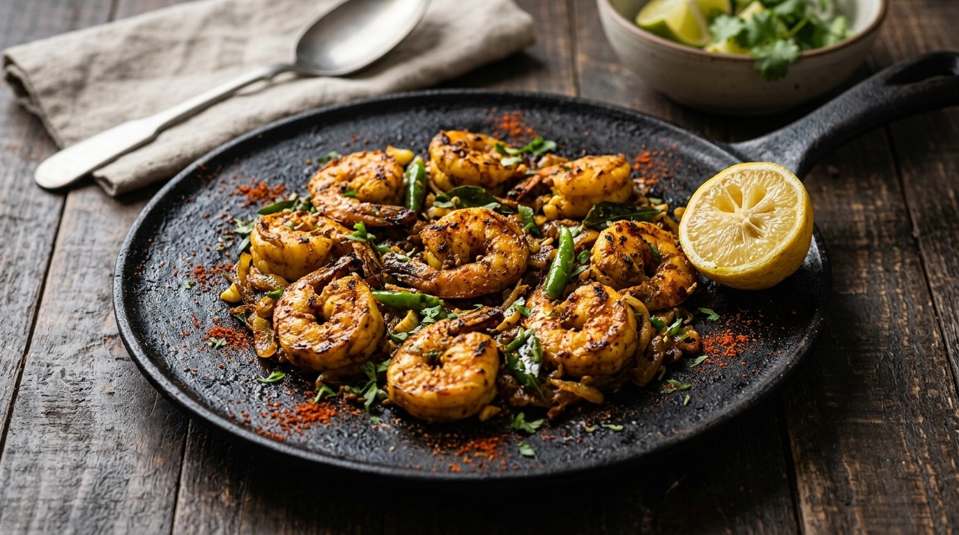 Jhinga Kari (Droge Garnalencurry)